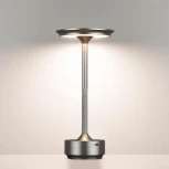 Настольная лампа с аккумулятором 5035/6TL никель/металл/акрил LED 6W 3000K-5700K 300Лм Odeon Light Tet-A-Tet (12V, диммер, сенсорный выключатель, круглые)