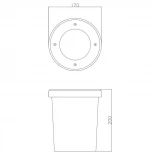 Грунтовый светильник Arte Lamp Piazza A6013IN-1SS