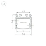 Профиль PDS-D-2000 ANOD (Алюминий) 026517 Arlight