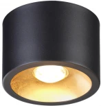 Потолочной накладной светильник Odeon Light Glasgow 6669/1CL LED GU10 1*7W 220V черный с золотым фоль-м (круглые)