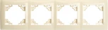 Рамка на 4 поста (слоновая кость) Stekker Эрна Элегант 49669