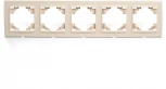 Рамка на 5 постов (слоновая кость) Stekker Эрна 39621