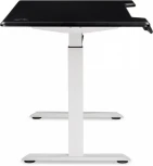Компьютерный стол Маркос с механизмом подъема 120 (Маркос с механизмом подъема 120х75х75 черная шагрень / белый) Notta арт.578400