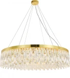 Подвесной светильник (12029/18P Gold) Indigo Anna V000496 (220V, хрусталь, на тросе, круглые)