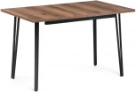 Стол деревянный Денвер Лофт 120 25 мм дуб делано темный / черный матовый 506946 Woodville