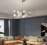 Потолочная люстра на штанге Cherry Bomb 16 Balls Gold ImperiumLoft 40.2724-0 (148018-22) (220V, шар)