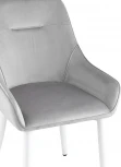 Стул Диана велюр серебристый ножки белые 4 шт Stool Group (арт.УТ000037411)