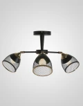 Потолочная люстра на штанге SL2839-3 BK+GD Мелодия Света SL1N 000065857