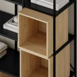 Стеллаж прямой VALE MIDI BOOKCASE LEVE (Черный) арт.LEV01099
