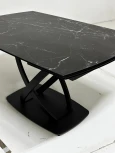 Стол FOGGIA 140 KL-116 Черный мрамор матовый, итальянская керамика/ черный каркас М-City