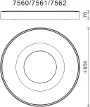 Потолочный светильник круглый Mantra Coin 7562 (регулировка яркости, LED, 220V, пульт управления, круглые)