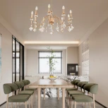 Подвесная люстра Arte Milano AM342101 342101/10 FGD (220V, подвески, на цепи, подсвечник, свеча)