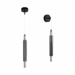 Бра/подвесной светильник Lumion Trendy 6556/15WCL черный/дымчатый, металл/акрил/стекло LED 15W 4000К 220V