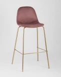 Стул барный Stool Group Валенсия велюр пыльно-розовый золотые ножки УТ000004436