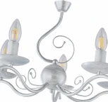 Подвесная люстра Arte Milano Amalfi-9934 339934/5 WT+SL (220V, на цепи, подсвечник, свеча)