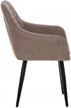 Стул с подлокотниками Слим, каркас Черный, велюр Латте Leset