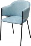 Стул M-City ДИЛЛ, цвет RAIN 7 бриз, велюр / черный каркас