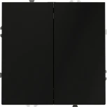 Выключатель с самовозвратом двухклавишный (черный матовый) Voltum S70 VLS020608