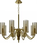 Подвесная люстра ST Luce SL2005 SL2005.303.08 латунь/коньячный E14 8*40W (220V, на цепи)
