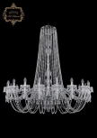 Подвесная большая люстра Art Classic 11.24 11.24.20.530.h-150.Cr.V0300 (220V, хрусталь, на цепи, подсвечник, свеча)