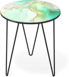 Столик журнальный Sheffilton SHT-CT27 лазурно голубой/черный муар от фабрики Sheffilton