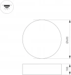 Потолочный светильник круглый SP-TOR-PILL-PRISM-R600-50W Warm3000 (WH, 100 deg, 230V) (Arlight, IP20 Металл) 022131(3) (LED)