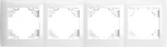 Рамка на 4 поста (белый) Stekker Эрна Элегант 49659