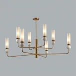 Потолочная люстра на штанге Odeon Light Lolla 4359/8 под латунь/металл/стекло/белый мрамор IP20 8* E14 40W 220V (шарики)