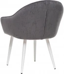 Стул с подлокотниками Вайд, каркас Белый, велюр Графит 2500000185724 Leset