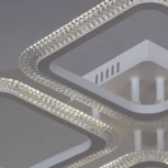 Потолочная люстра на штанге светодиодная с пультом  и ночным режимом Reluce 09838-0.3-04 WH (Умный дом) (220V)