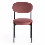 Стул REVO (mod. 7033) коралловый barkhat 15 /черный (ткань/металл)