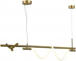 Подвесной светильник с гибким неоном ST Luce Marlow SL6118.303.03 Латунь/Латунь LED 2+1*3+11W 4000K (220V, на тросе)