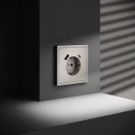 Розетка с заземлением, шторками и USB Type A+С (кашемир) Voltum S70 VLS040503