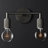 Бра Rh Utilitaire Double Sconce Black ImperiumLoft 44,555 (123263-22) (220V)
