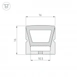 Силиконовый профиль WPH-FLEX-1616-TOP-S11-5m WHITE (Arlight, Силикон) 040270