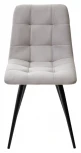 Стул CHILLI-Q светло-серый #H09, велюр / черный каркас, 4 шт/ 1 к