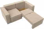 Диван прямой Куба мини (Бежевый/Велюр) Лига Диванов арт.121871