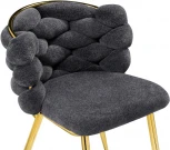 Стул Woodville на металлокаркасе Rendi gray / gold 15556