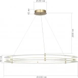 Подвесной светильник ST Luce Fagy SL6245.213.01 золотистый/Прозрачный LED 1*70W 4000K (220V, на тросе, круглые)