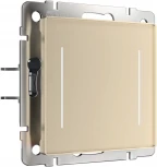 Сенсорный выключатель двухклавишный с подсветкой (шампань) Werkel W4522011 (a063604)