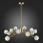 Подвесная люстра на штанге ST Luce Romano SL1166.303.12 (220V, хрусталь, на цепи, шарики, молекулы)