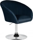 Кресло дизайнерское DOBRIN EDISON (синий велюр (1922-20)) 8600-LM 8600-LM, цвет сиденья синий (1922-20), основания хром