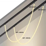 Трековый светильник с гибким неоном для низковольтного шинопровода FLUM Novotech Ramo 359332 KONST черный LED 14W 3000K 48V 1360Лм