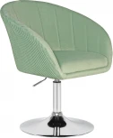 Кресло дизайнерское DOBRIN EDISON (мятный велюр (1922-8)) 8600-LM 8600-LM, цвет сиденья мятный (1922-8), основания хром