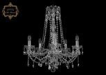 Подвесная люстра с хрустальными подвесками Art Classic 11.21 11.21.5.200.h-63.Cr.Sp (220V, на цепи, подсвечник, свеча)