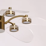 Потолочное люстра на штанге DeMarkt Гэлэкси 632017807 (LED, 220V, пульт управления, лепестки)