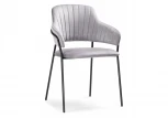 Стул Woodville на металлокаркасе Инклес серый / черный глянец 483855