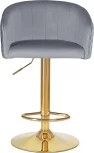 Стул барный DOBRIN DARCY GOLD (серый велюр (1922-19)) 5025_GoldBase-LM GOLD, цвет сиденья серый (1922-19), основания золото