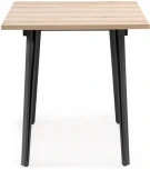 Стол деревянный Денвер Лофт 120 25 мм дуб делано светлый / черный матовый 513018 Woodville
