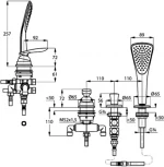 Смеситель Kludi Balance 524480575 на борт ванны